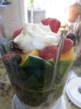 It needed something else...plain greek yogurt! It adds thickness, plus is an added source of protein! 