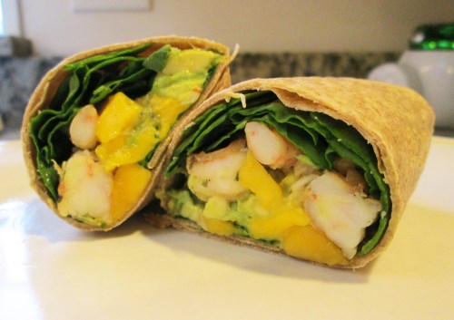 Everything wrapped up with spinach in a 100% whole grain tortilla!